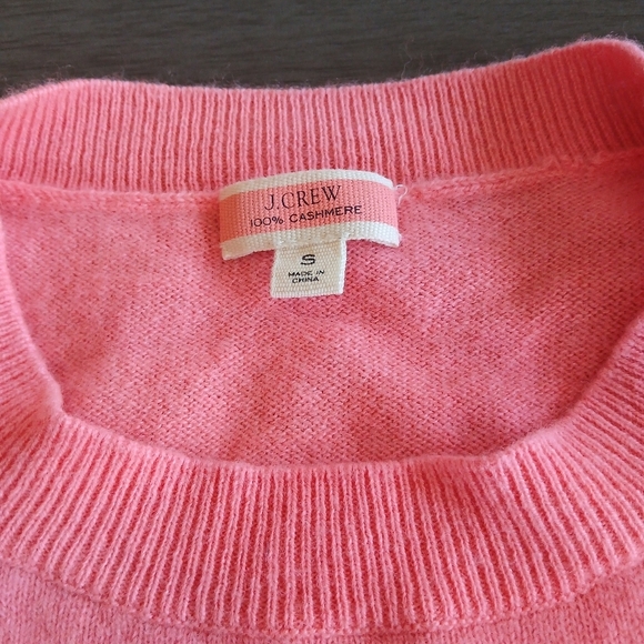 J Crew 100% Cashmere Women's Pink Sweater GREAT Condition Size Small - Picture 3 of 9